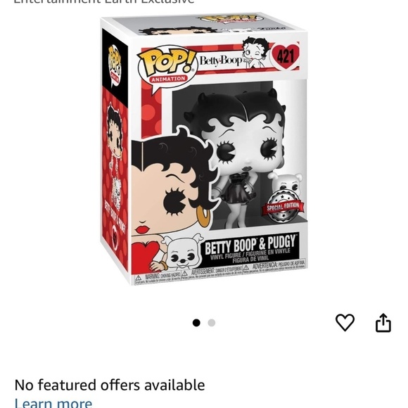 Funko Exclusive, Pop Betty Boop and Pudgy 421 Figure - Picture 8 of 8
